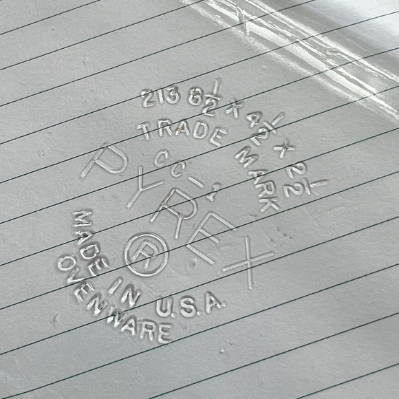 Vintage Pyrex Clear Glass Baking Dish 213 Two Handles Loaf Pan Bakeware BreadVin - Picture 7 of 7